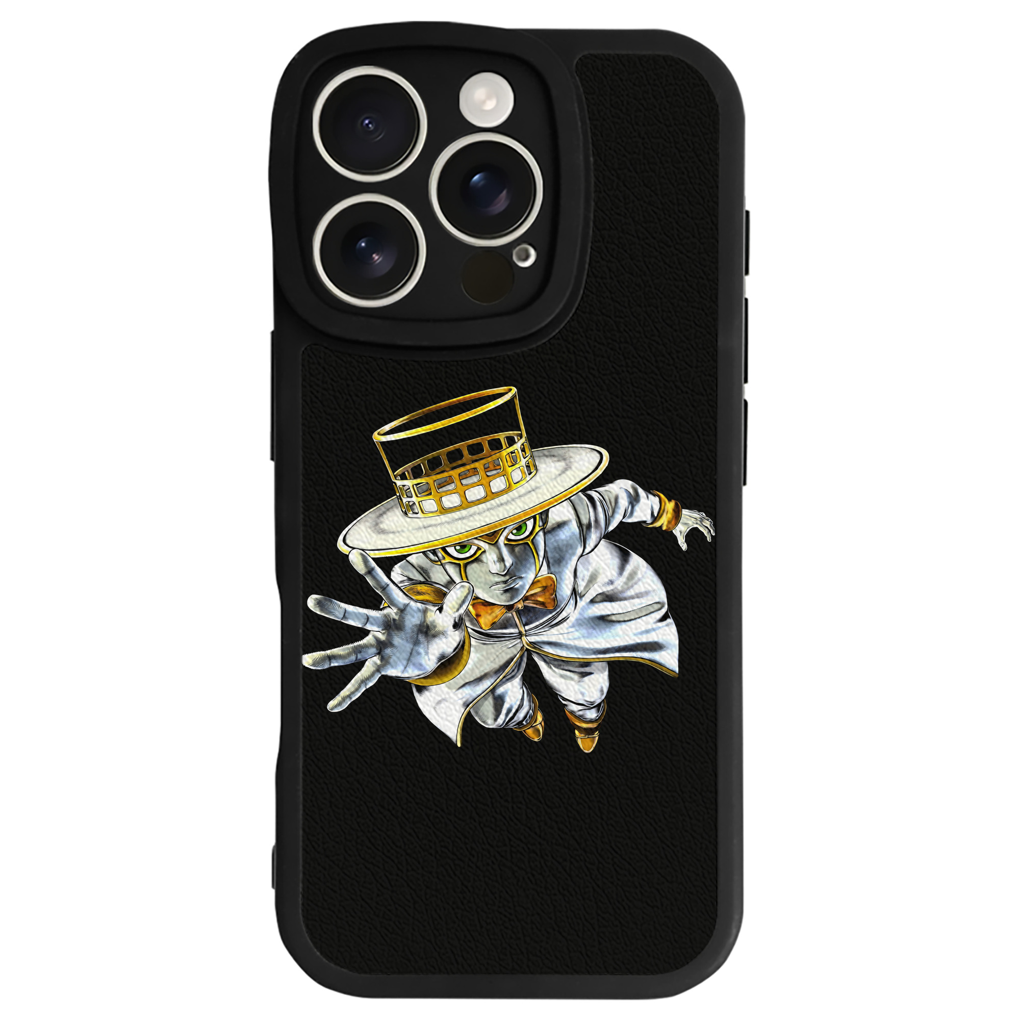 （画像用） ジョジョの奇妙な冒険 岸辺 露伴（きしべ ろはん） JoJo's Bizarre Adventure Rohan Kishibe 【iPhone 16シリーズ対応】シリコンスマホケース（レザー調） 材質：シリコン